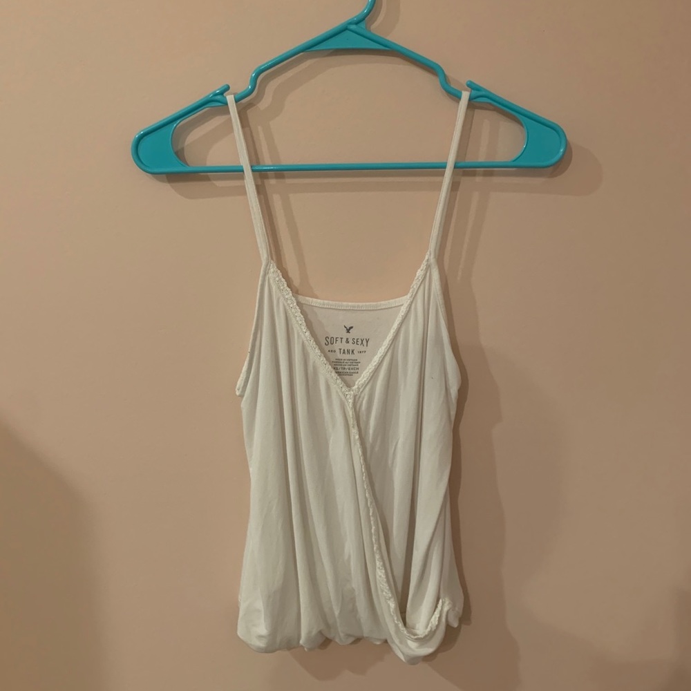 american eagle cross over tank top